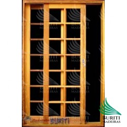 Portal de correr Reto 2 Folhas para vidros Itauba