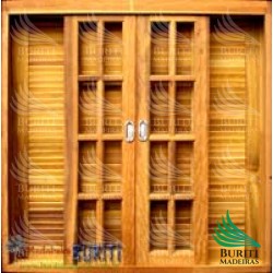 Veneziana de Correr 6 Folhas em Itauba cx 14 Veneziana de Correr 6 Folhas em Itauba cx 14